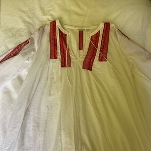 White and red dress